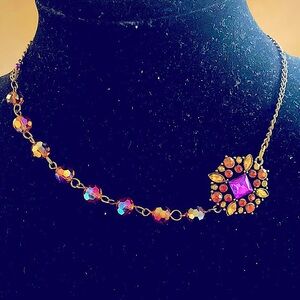 NWOT.  Local Artisan iridescent Crystal necklace.